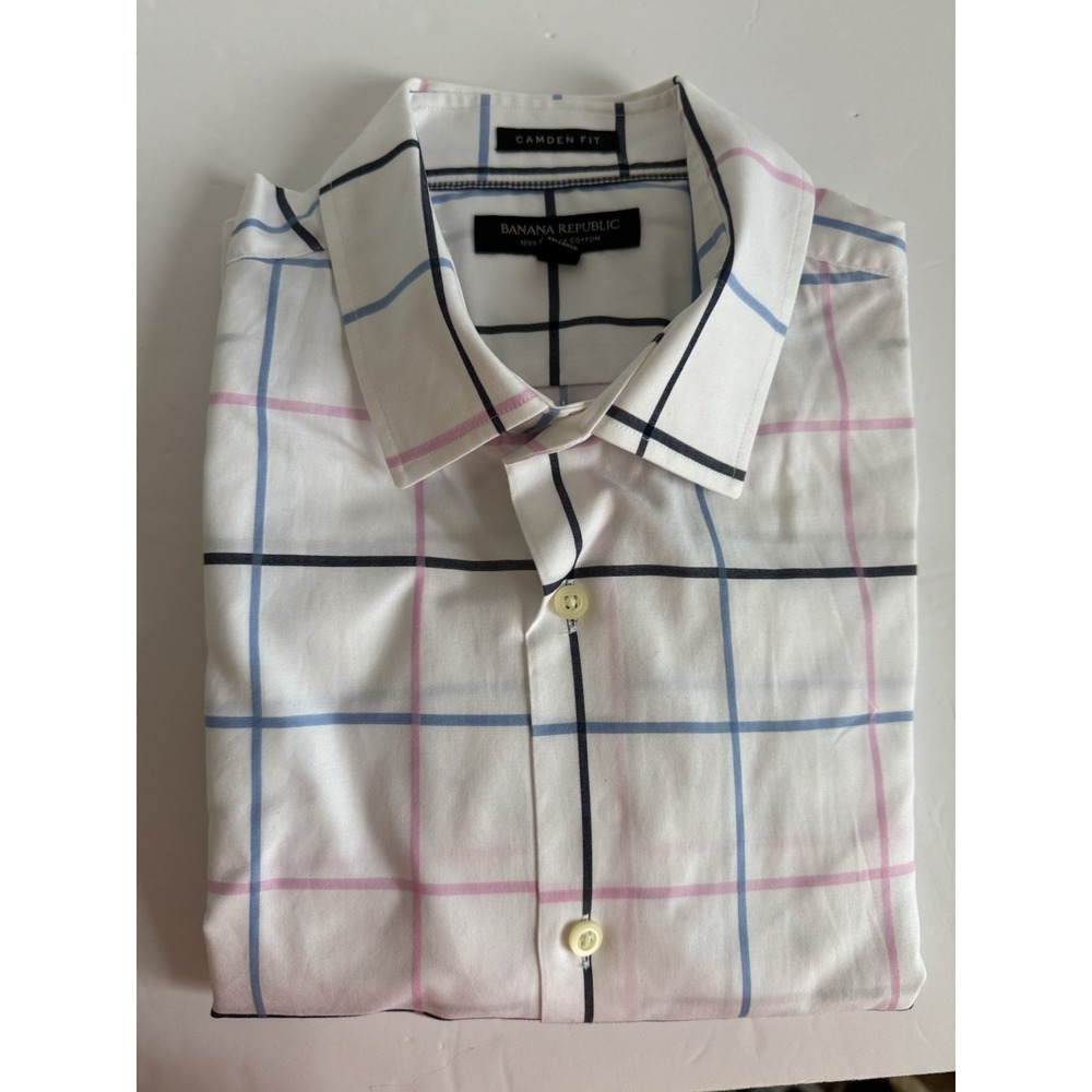 Banana Republic Lot Of 4 Camden Fit Long Sleeve Button Down Shirt LARGE Career - Picture 6 of 6